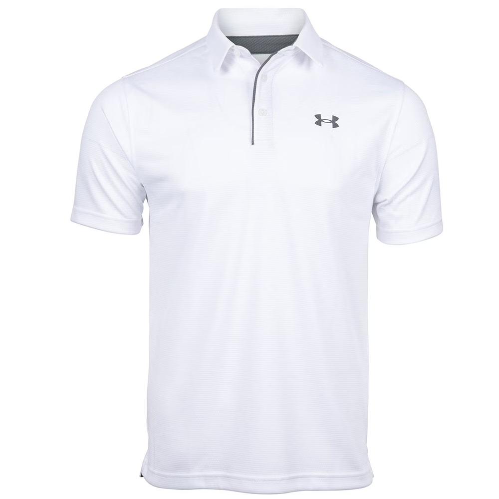 NWT Under Armour Men's Tech Golf Polo Size S White